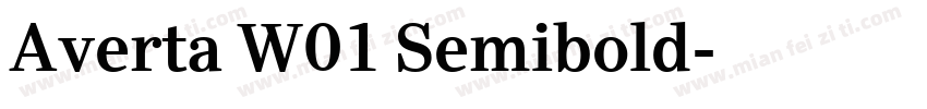 Averta W01 Semibold字体转换